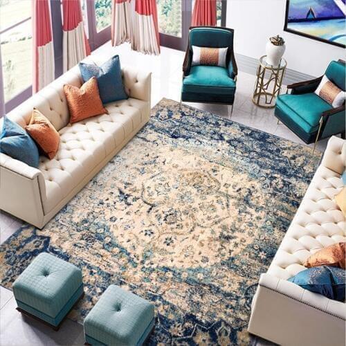 Morocco Living Room Carpet American Bedroom Carpet Home Decor Sofa Rug Coffee Table Floor Mat Study Vintage Persian Area Rugs