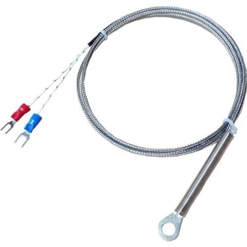 K type metal screening cable ring head thermocouple temperature sensor