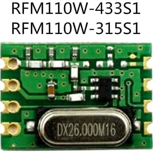 RFM110W-433S1 RFM110W-315S1 RFM110 13dBm high reliability, high performance, configuration free OOK transmitter module