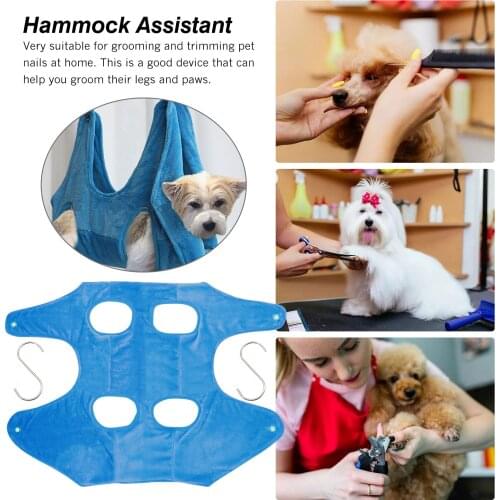 Soft Dog Cat Hammock Helper Harness Small Medium Dogs Cats Restraint Bag Convenient Pet Grooming Tool For Bathing Nail Trimming