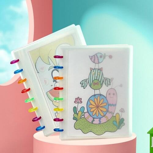 A4/A5 Mushroom Hole Folder Information Display Book Transparent Cover Paper Collection Certificate 20/40 Pages Loose-Leaf Photo
