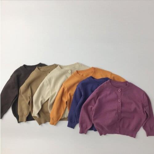 2021 new arrival girls boys knitted sweaters autumn full sleeve fashion kIds cardigan sweater