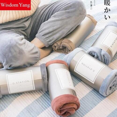 New Winter Flannel Sleep Bottoms Thicken Warm Sweatpants Man Woman Pajamas Pants Comfort Slacks Pijamas Couple Casual Trousers