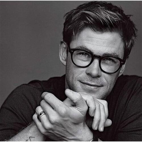 Chris Hemsworth Glasses Men Women Goggles Round Transparent Eyeglass Brand Design Acetate Style Vintage Frame zonnebril dames