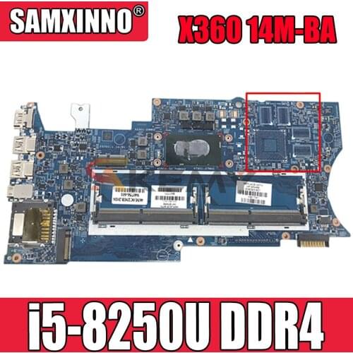 Original 448.0BZ09.0011 For HP X360 14M-BA 14-BA laptop motherboard i5-8250U DDR4 939383-601 940756-001 100% tested intact