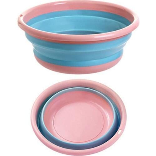 Plastic Folding Basins Outdoor Camp Wash Basin With Hang Hole Sturdy Collapsible Basin Laundry Tub For Bathroom Travel Car