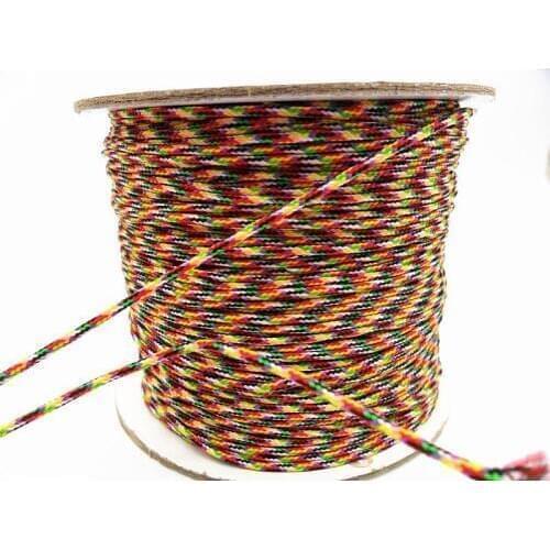 1.2mm Folk Rattail Braid Braided Nylon Cord+120M/Roll Jewelry Accessories Thread Macrame Rope Bracelet Beading String