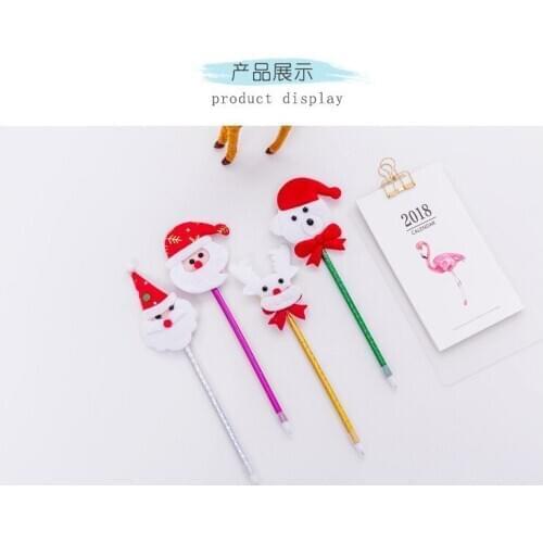 Christmas Student Gift Ball Pen Cartoon Santa Claus Snow Man Gift Pen Christmas Stationery Wholesale