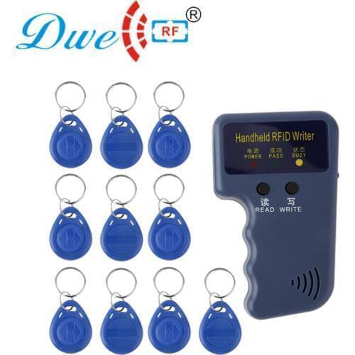 DWE CC RF control card readers 125khz rf id card reader writer rfid copier key duplicator cloner with 10 EM4305 tags free
