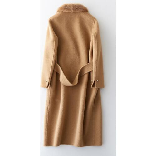 Wool Side Double Coat Female Jacket 2020 Winter Jacket Women Mink Fur Collar Alpaca Woolen Coats Korean Outwear MY3802 en s