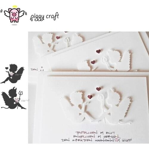 Piggy Craft metal cutting dies cut die mold Devil angel boy Scrapbook paper craft album card punch knife art cutter die
