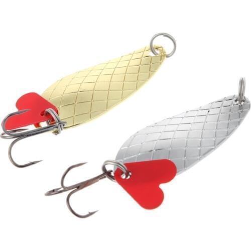 Toply 3PCS New Fishing Sequin Bait Gold Silver Hook Metal Spoon Lure Hard Spinner Paillette