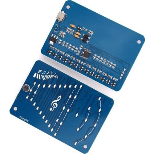 USB Audio Volume Level Indicator DIY Kit LED Display Voice Control 2W 5V with Microphone High Sensitive for MP3 Amplifier