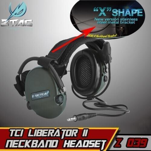 Z-TAC Softair Z-Tactical TCI LIBERATOR II Neckband Headset Tactical Military Hunting ipsc Peltor Headphone Earphone For shooting