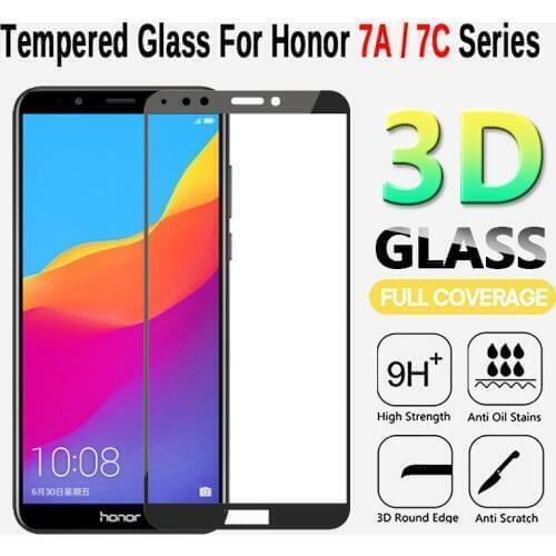 3D Protective Glass For Honor 7A 7C Pro Safety Tempered Film Glass For Huawei Honor On 7C 7A Pro Screen Protector Full Cover