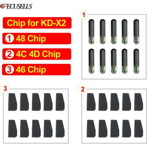 10Pcs/Lot KD 4C 4D 46 or 48 Copy Clone Transponder Chip KEYDIY for KD-X2 KD X2 Key Programmer Chip Copier Remote Generater