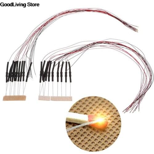 10 Pcs Warm/White Color 20cm T0603wm Pre-soldered Micro 0.1mm Copper Wired White SMD Led 0603 20MA/12V
