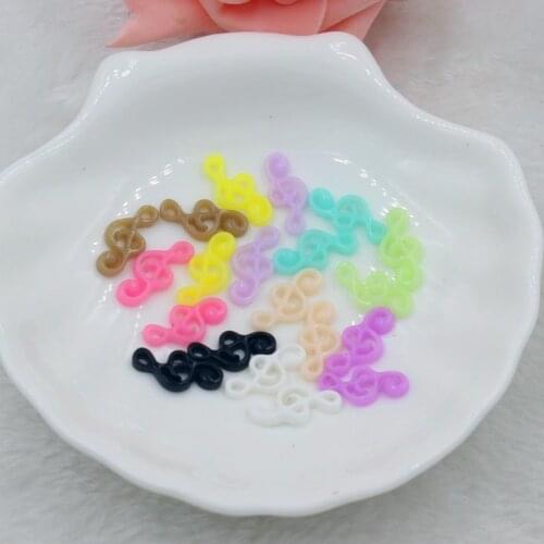 100pcs/lot flat back resin music logo DIY resin cabochons accessories