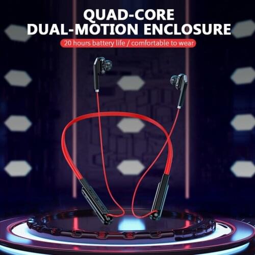 5.0 Wireless Bluetooth Sports Earphone Waterproof Magnetic Stereo Subwoofer Hanging Neck Headphones