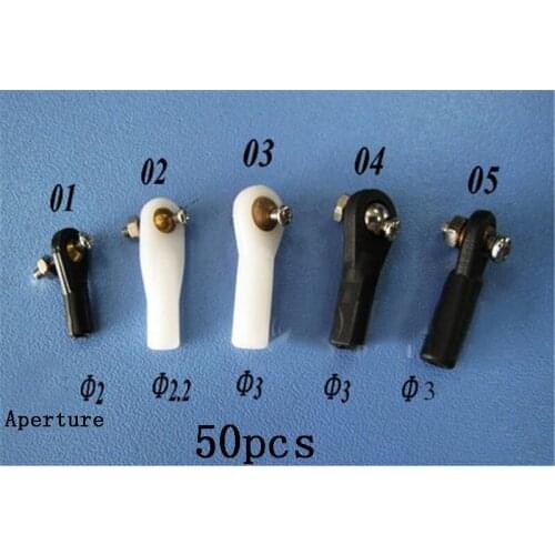 50PCS Plastic M2/M2.5/M3 Rod End Ball Head Holder Tie Rod Ends Wear Resisting Ball Joints For Rc Boat Car Airplane Trucks Buggys