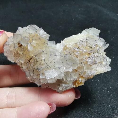 55.6gNatural rare purple fluorite quartz mineral specimen HEALING CRYSTAL QUARTZ GEM