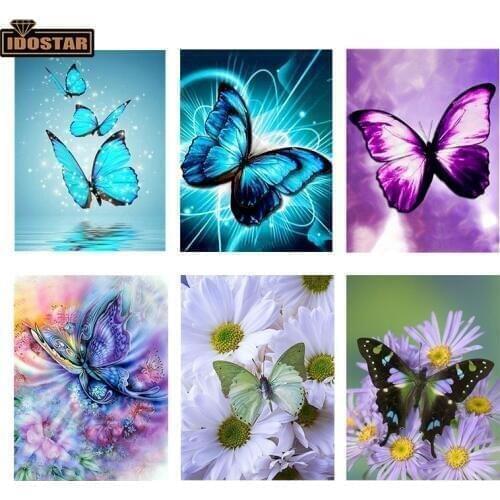 5D DIY Full Square Diamond Painting Animal Butterfly Mosaic Diamond Embroidery Decor Home Picture Of Rhinestone Handmade