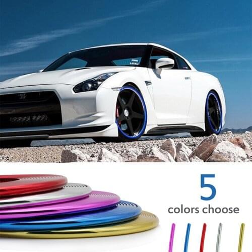 8M Car Styling Wheel Rims Protector Decor Strip Color Tire Guard Line for Mitsubishi ASX Outlander Lancer Evolution Pajero