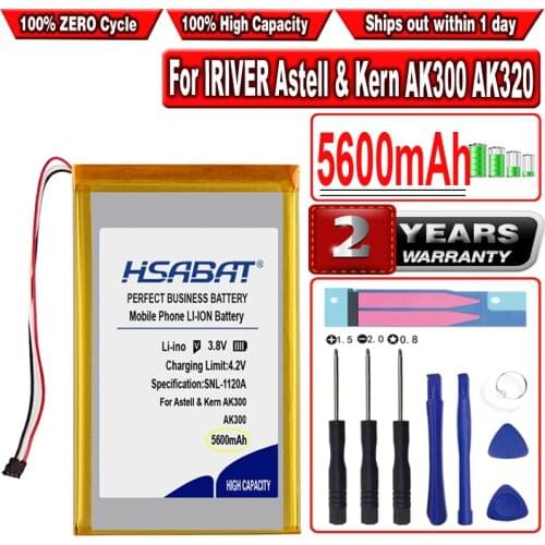 HSABAT 5000mAh PR-754680N Battery for IRIVER Astell & Kern AK300 AK320 AK380 Player