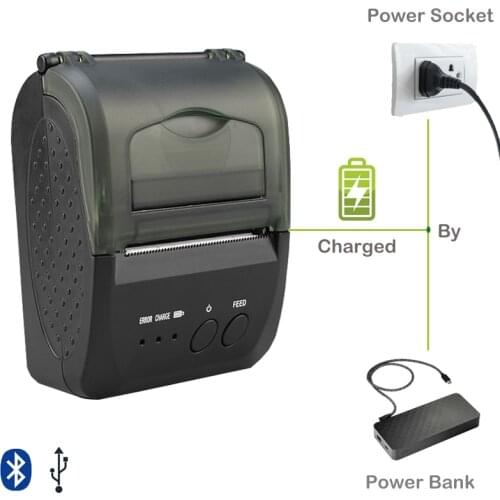 Bluetooth Thermal Receipt Printer 2 Inch Wireless Portable USB Cabel POS Receipt Printer for iOS Android Gifts For Super Market