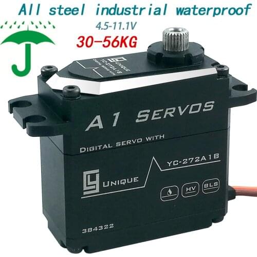 CY all-steel Industrial waterproof Servo 30kg-56KG Brushless Standard 4.8V 6V 7.2V 7.4V 8.4V11.1V Precision Steel Gear Alum fo