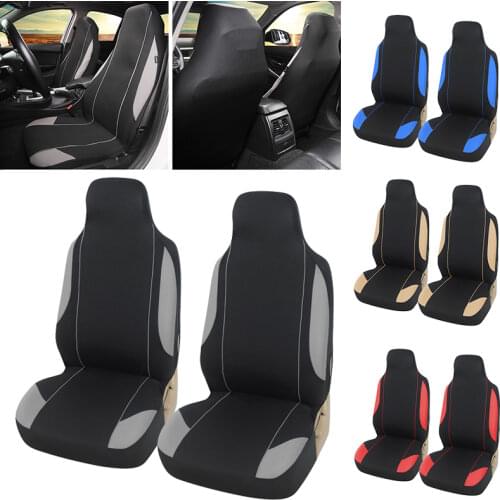 Car Seat Cover Protectors Bucket Seats Universal Fit for Automotive Vehicles Cars Trucks SUVs Vans Black 2 Piece Hand washable