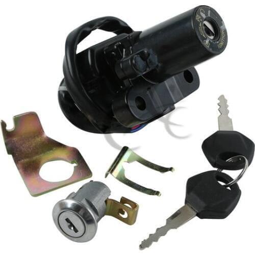 Black Ignition Switch Lock SET For YAMAHA YZF R6 2006-2011 07 08 09 10 Free shipping