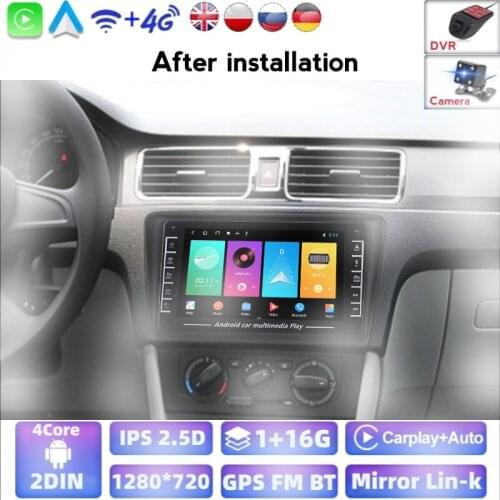 4core Car Stereo Radio Gps BT Player Android For Skoda Rapid 2013-2020 GPS Navigation Auto Head Unit Support ADAS DVR Camera