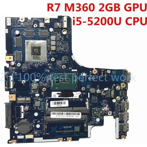 For Lenovo Z51-70 Laptop Motherboard AIWZ0/Z1 LA-C282P With i5-5200U 2.2GHz CPU R7 M360 2GB GPU DDR3L 100% Tested Fast Ship