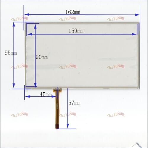 ZhiYuSun 7inch 4lines resistance screen 162*95mm suitable this is compatible blass suitable 162*95