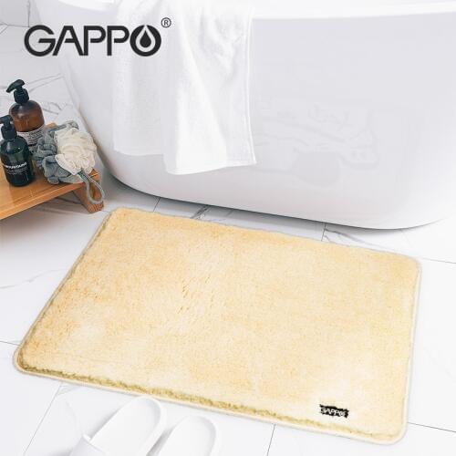 GAPPO Thick Plush Toilet Mat Bath bathroom Door Absorbent Floor Mat Toilet Carpet bedroom non-slip foot pad Quick Dry Shower Mat