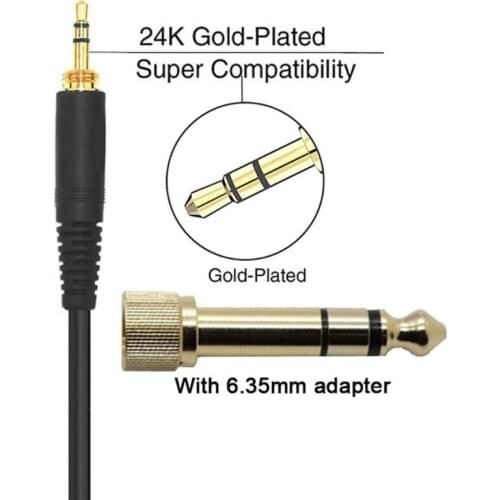 40GD New Spring Replacement Cable for AKG K240 K702 Q701 K271 K267 K712 Headphone Headset Wire 6.35 / 3.5mm Male To Min