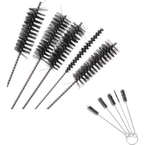 Carburetor Airbrush Spray Gun Needle And Brush Cleaning Tool Set Kit Wire Needles 5 Brushes 1 Sharp Cleaner Remove Tool