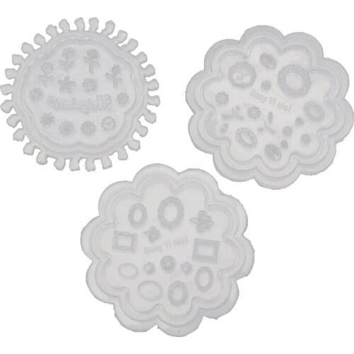 3Pcs Nail Decoration Crystal Epoxy Resin Molds Mini Frame Flowers Silicone Mould