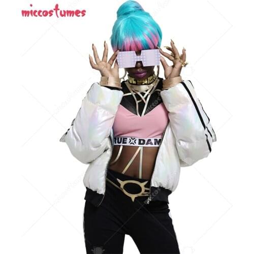 True Damage Qiyana LOL Cosplay Costume Jacket Outfit Full Set