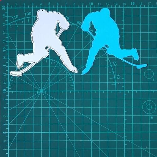 Winter Ice Hockey/ Snowball Game Metal Cutting Dies For Stamps Scrapbooking Stencils DIY Paper Album Cards Decor Embossing 2020