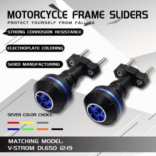 Motorcycle CNC Aluminum Falling Protection Frame Sliders Crash Protector For V-Strom DL650 DL 650 2012 2013 2014 2015