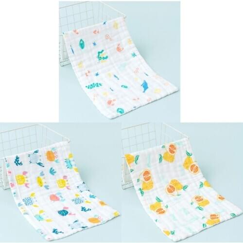 25cm*50cm Muslin Cotton Baby Scarf Swaddle Bath Towel Newborns Handkerchief Bathing Feeding Face Washcloth Wipe Burp Cloths