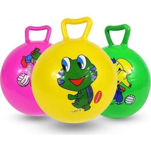 Inflatable Ball Bounce With Handle Coordinating Balancing ability Bouncing Lovely Cartoons Outdoor Play Toys Gift
