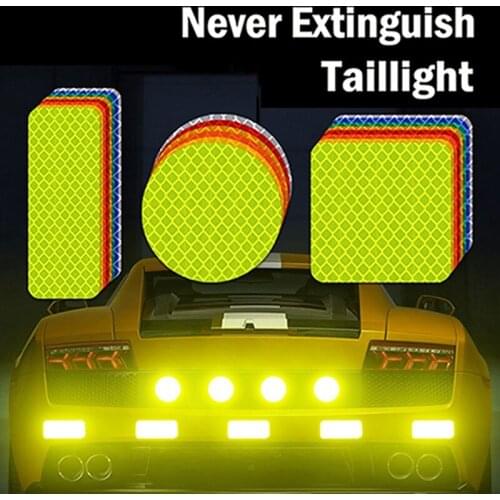 Car Reflective Stickers Auto Night Safety Stickers Colorful Warning Strip Tape Car Bumper Strips Pvc Secure Stickers Reflector