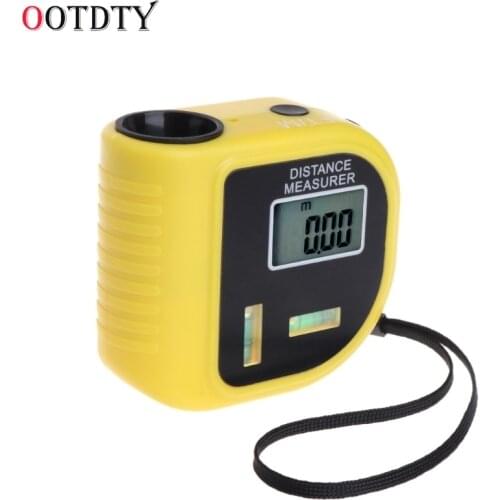 OOTDTY CP-3010 18M Mini Ultrasonic Digital Tape Measure Laser Range Finder Distance Meter & Laser Pointer Rangefinder Level Tool