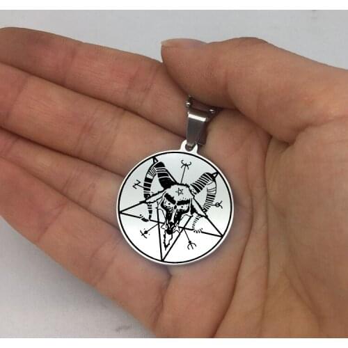 Goat Head Pendant Necklace AliExpress Best Selling Beads Chain Necklaces Jewelry for Men and Women YP7079