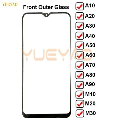 New Outer Glass For Samsung Galaxy A10 A20 A30 A40 A50 A70 A90 Front Glass Outer Glass screen Panel Replacement M10 M20 M30