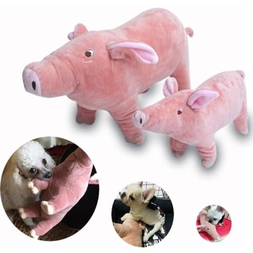 Cute Plush Pig French Bulldog Chew Toys for Dogs Bite-Resistant Pet Dog Toy Venting Doll Sleeping with Animals Mascotas Supplies