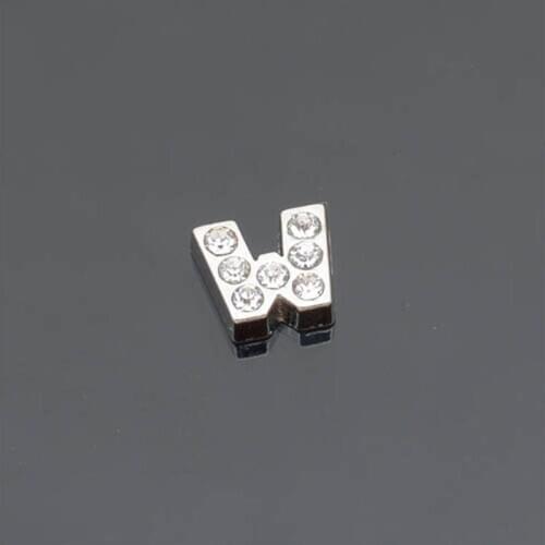 Letter W Floating charms,Fit floating charm lockets FC0001-W